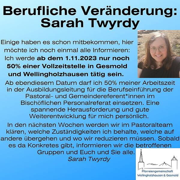 Veränderung Sarah